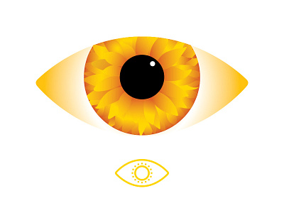 Eyecon 2 design eye flower icons illustration sun vector