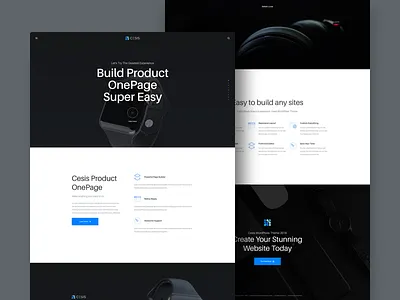 Product One-Page | WordPress Theme animated cesis dark theme landing page one page product design template wordpress theme