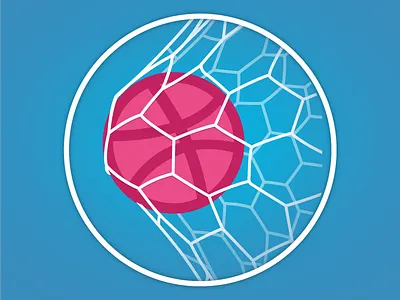 Dribbble to Achieve my Goals badge ball challenge dribbble dribbble designer dribbble stickers goal offer opportunity playoff sticker sticker mule