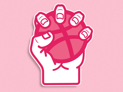 Grab Inspiration! dribbble hand playoff sticker