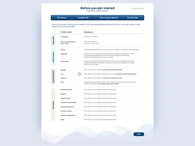 Data upload info panel data edinburgh scotland ui uploader ux