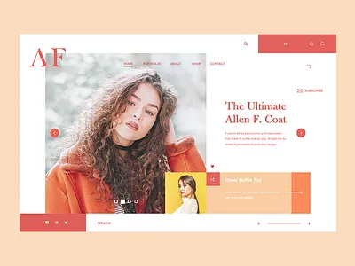 Allen Franklin design fashion interface landing page portfolio ui uidesign ux uxdesign web website