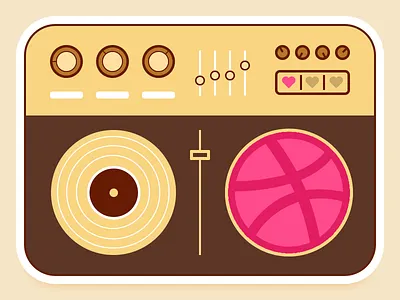 Sticker Mule Playoff console dj sticker