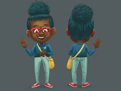 Meet Chloe character design children girl illustration kids