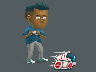 Meet Oscar boy character design children illustration kids robot