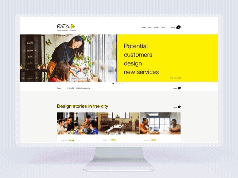 Loftwork interior design page practice animation ineterior design loftwork redscarf ui ux website design