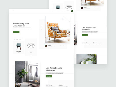 ZX eCommerce - Furniture Collections Concept clean header landing marketing minimal pallete product responsive ui ux web design website