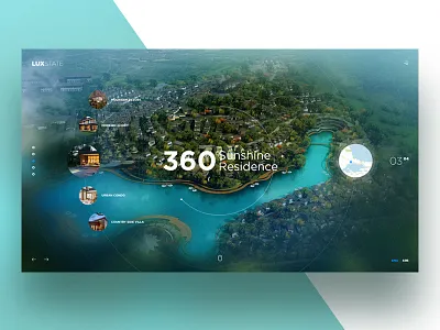 Luxury real estate design header hero image landing page ui web