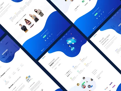Digital agency or it company website design agency clean digital agency isometric it company landing page landingpage minimal