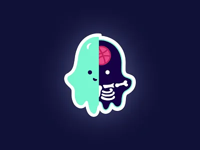 Playoffs | Afterlife sticker aqua character cute dribbble ghost glowing playoffs sticker