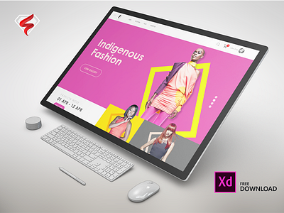 Fashion Trends - XD Concept 12col adobe xd download ecommerce fashion freexdweb fullscreen web trends vibrant web web 1920 website