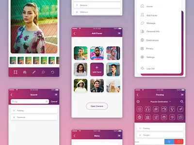 Facelog App app ios mobile photo profile
