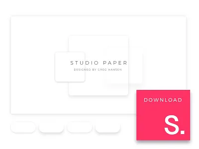Itshansen's Studio Paper Kit buttons dial invision itshansen kit paper resources studio ui