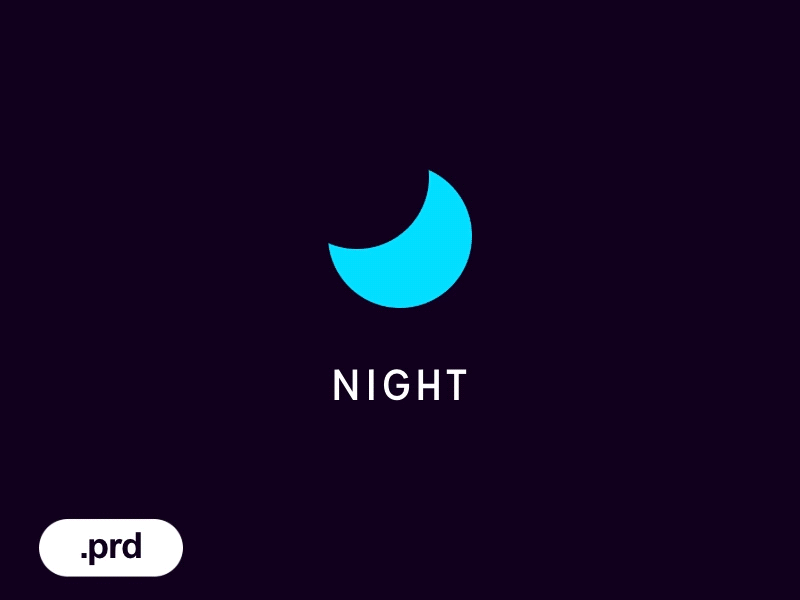 Day and night mode animation day moon night prd principle sun