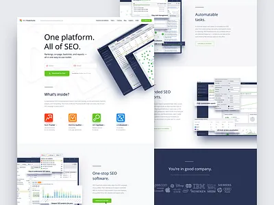 SEO PowerSuite index page app application color landing page seo site spftware web design website