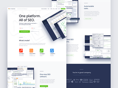 SEO PowerSuite index page app application color landing page seo site spftware web design website