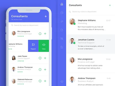 Blablateka live chat app chat dashboard ios messenger mobile profile support