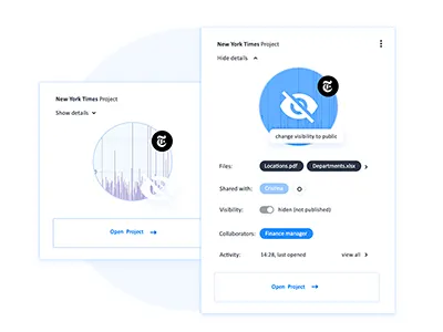 Analytic portals & applications #1 analytics application card style collaboration details hide interface options project publish publishing research show software storyboards user experience user interface ux ui design view panel