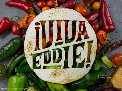 ¡Viva Eddie! Food Type dimensional lettering dimensional type food lettering food type food typography hand lettering handlettering lettering taco taco tuesday type typography