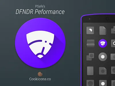 PSafe's DFNDR Performance Product Icon android app icon icon iconography material design performance security