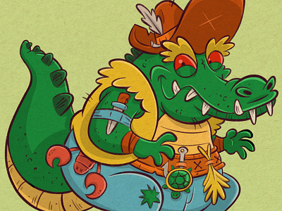 Leatherhead gumbo illustration ipad pro leatherhead teenage mutant ninja turtles tmnt