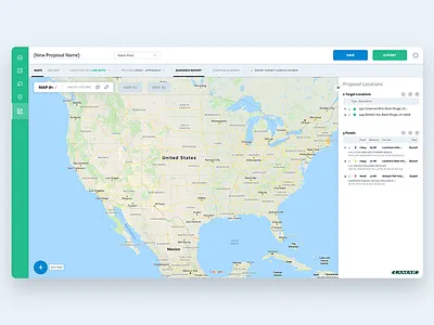 Proposals chart clean interface map modern ui ui design ux ux design website