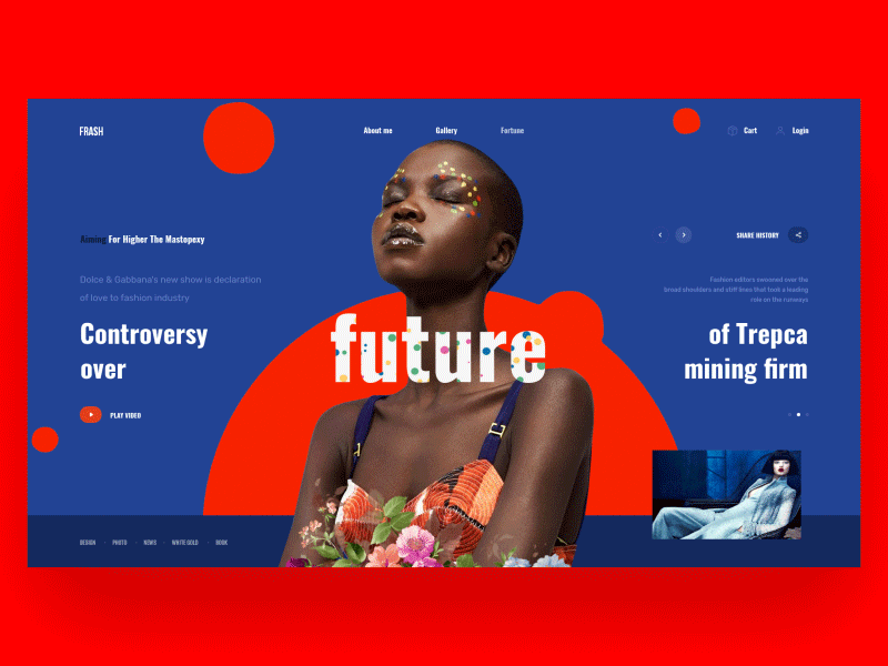 FRASH Future book design fashion interface news photo sea slide web