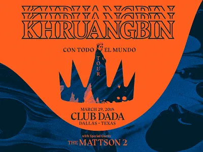 Khrungbin - Dallas crown music poster queen texture woman