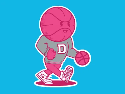 Dribbble Mascot basketball dribbble illustration mascot nike sports vintage