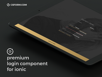 Premium Login Component for Ionic 3 component forgot password ionic ios ipad ipad pro iphone iphone x login register sign