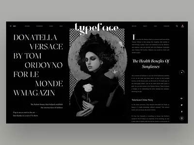 Typeface article book design fashion interface news photo slide web