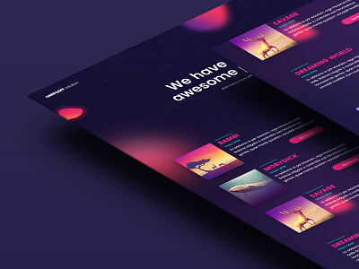 Jonathan Larradet 82 aaa art direction landing page neon ui web website