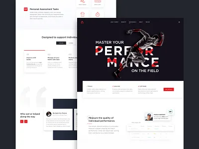 Fitness Website app design fitness health marketing site sport ui web website workout