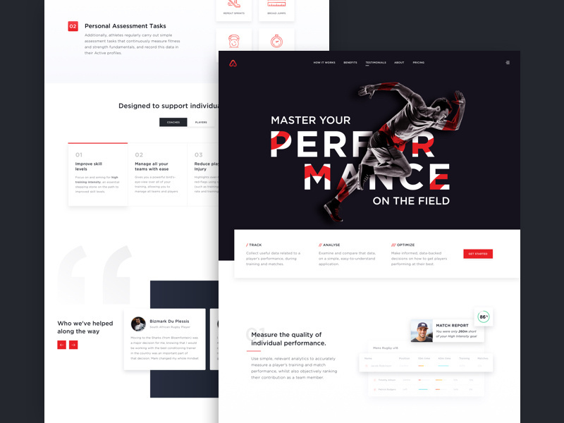 Example of Fitness Website