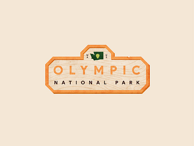Olympic signage illustration lockup nature olympic olympic national park outdoors parks recreation sign type washington wood