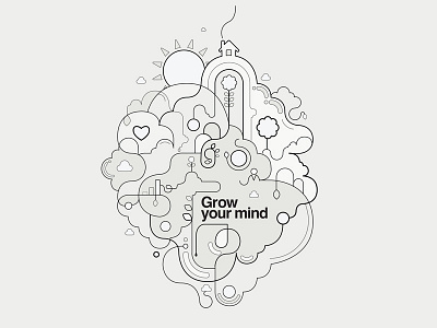 Grow your mind illutration