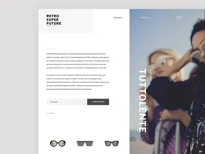 Retro Super Future Lookbook Cover design direction ui web design