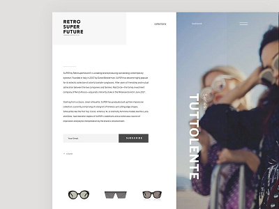 Retro Super Future Lookbook Cover design direction ui web design