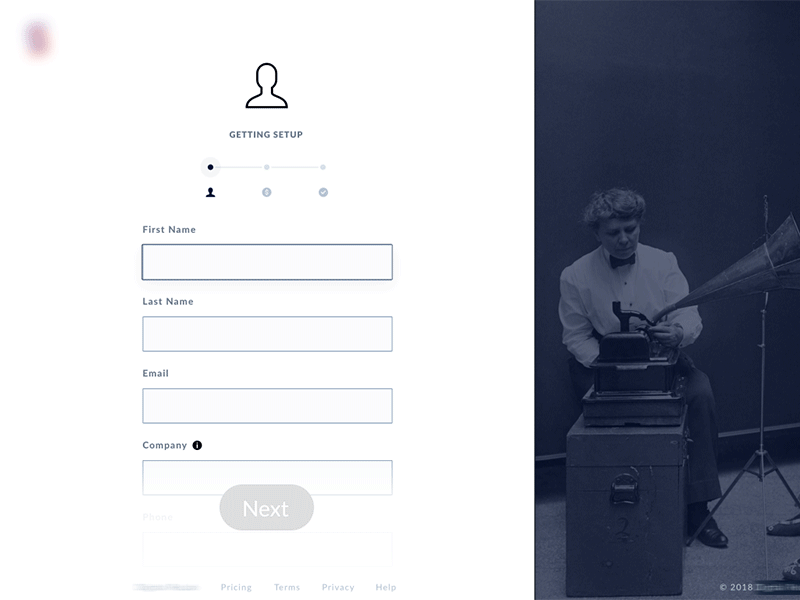 Form Info Pricing blue desktop form gif green micro pricing tablet transition ui ux