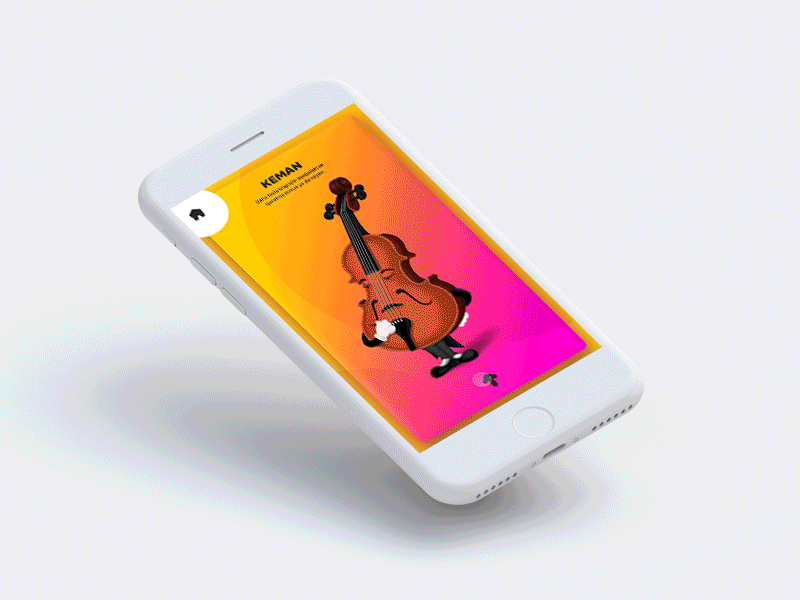 Music And Me mobile app for kids animation character fun game interaction kids music principle