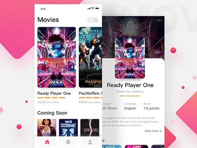 The Movie application cinema details home ios mobile movie program ue ui