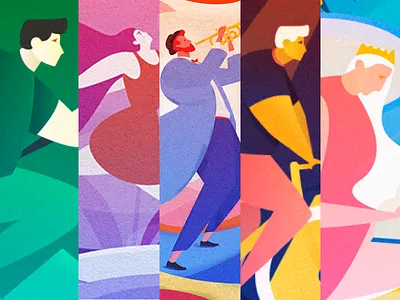 Rich color vector character illustration colors graphic illustration illustrations poster vector