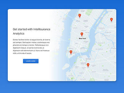 Getting started with Intellisurance Analytics analytics finance map material product product design statistics stats visual visualization web widget