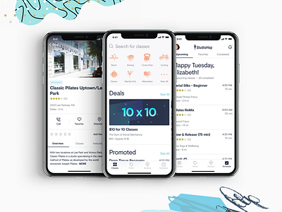 StudioHop Mobile App app fitness health icons ios iphone x mobile ui ux