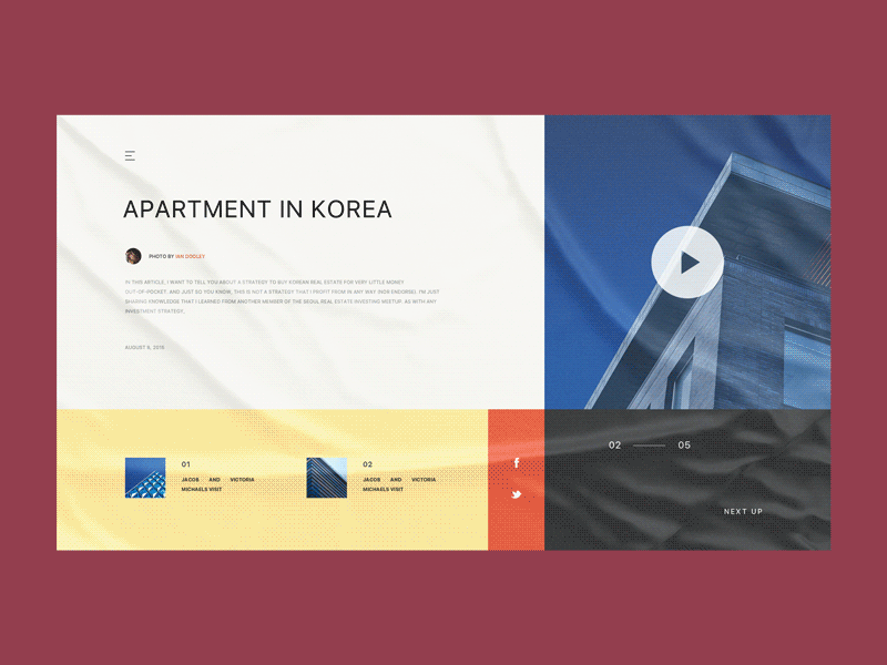 Apartment animation clean design interface studio transitions ui web