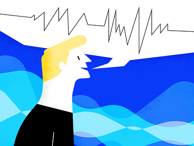 Voice UX | Illustration artwork blue colors design header human illo illustration medium publication visual design voice