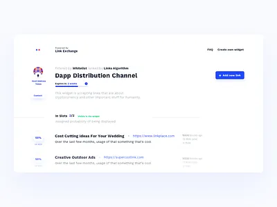 Link Exchange blockchain crypto ethereum feed tokens