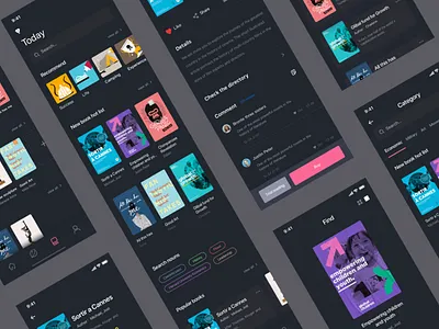 PostIt E-Book App app design branding ebook reading sketch ui user experience user interface ux