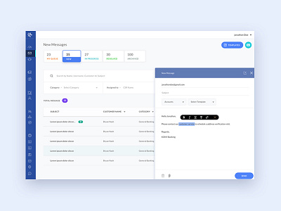 Admin panel admin clean fintech ui ux visual