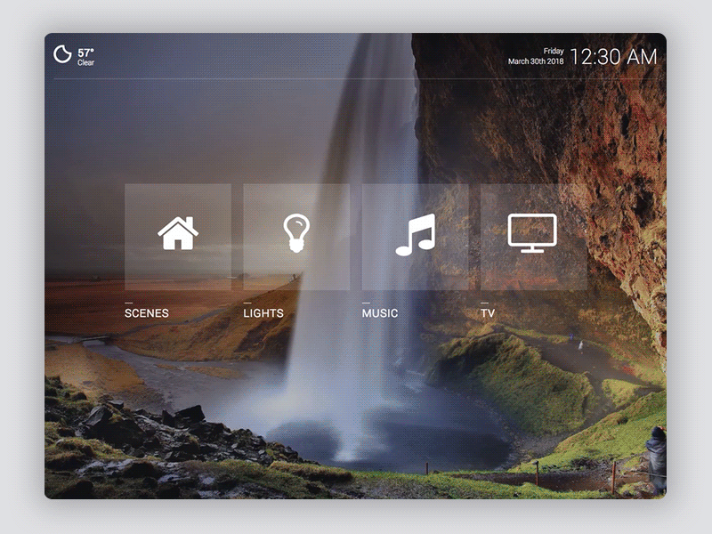 Smartboard [WIP] - Welcome Home animation avatar buttons css dashboard design mobile smart home smartboard tablet ui ux